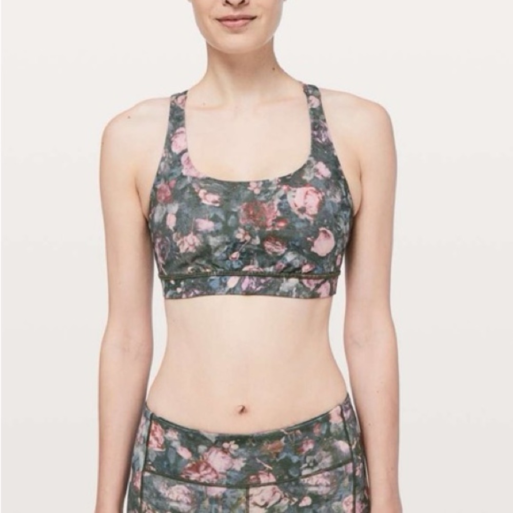 Lululemon Energy Bra - vintage floral design